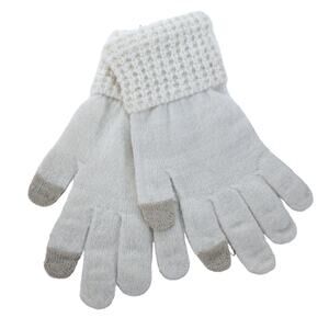 Style & Co Women’s Winter Knit Gloves – Glitter Ivory – Touchscreen Friendly–NWT